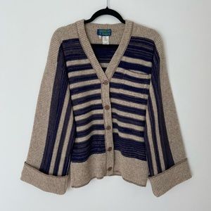 Vintage '60s Micmac St Tropez Wool Bell Sleeve Cardigan Sweater size Medium